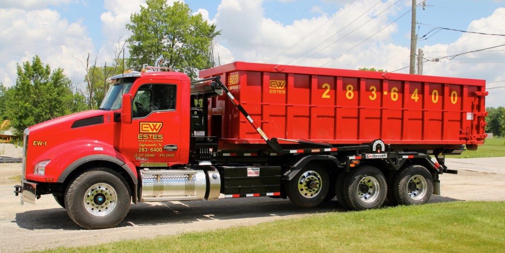 Estes Waste offers a variety of roll off dumpsters in southern Indiana and Louisiville. Roll off containers come in 10 yard, 15 yard, 20 yard, 30 yard and 40 yard.